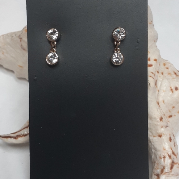 Rhinestones Fashion Earrings Gold plated - Picture 3 of 5